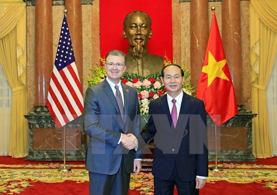 President Tran Dai Quang receives US Ambassador Kritenbrink